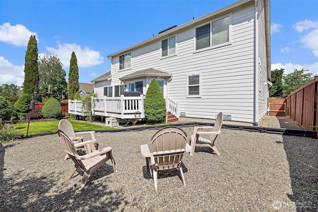 30101 129th Pl SE, Auburn, WA 98092 - rear view of property with a wooden deck