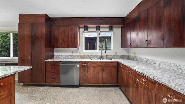 16 Riverview Dr NE, Auburn, WA 98002 - kitchen featuring dishwasher and light stone countertops
