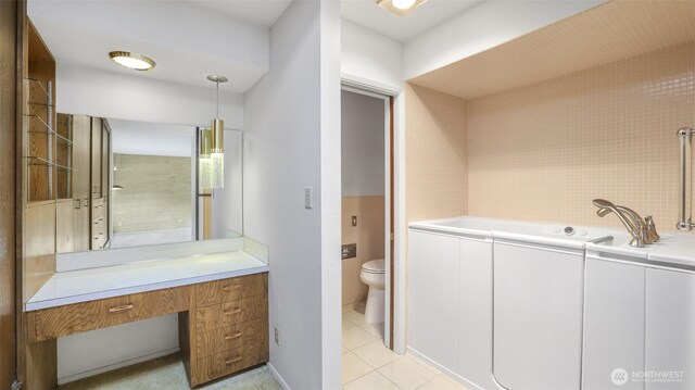 16 Riverview Dr NE, Auburn, WA 98002 - full bath with a bath, vanity, and tile patterned floors