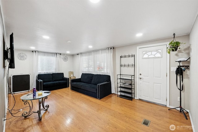 4248 A St SE Unit 518, Auburn, WA 98002 - living area with wood finished floors and recessed lighting
