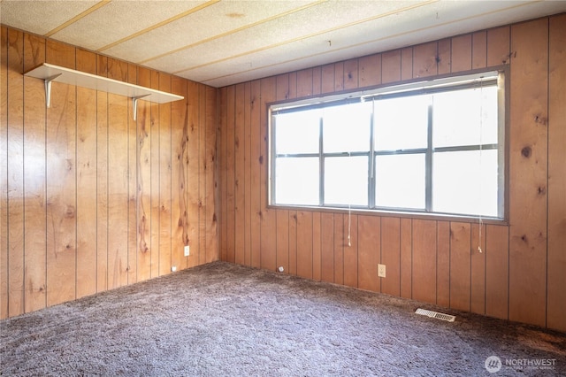 131 Victoria Loop NE, Ocean Shores, WA 98569 - carpeted empty room featuring wooden walls