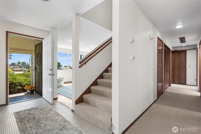 6911 N 24th St, Tacoma, WA 98406 - foyer entrance with stairs and recessed lighting