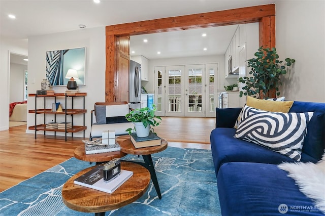 369 NW 49th St, Seattle, WA 98107 - living area with wood finished floors and recessed lighting