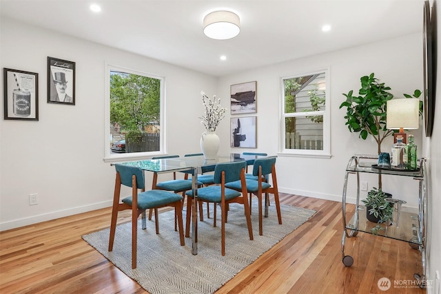 369 NW 49th St, Seattle, WA 98107 - dining room featuring plenty of natural light, wood finished floors, baseboards, and recessed lighting