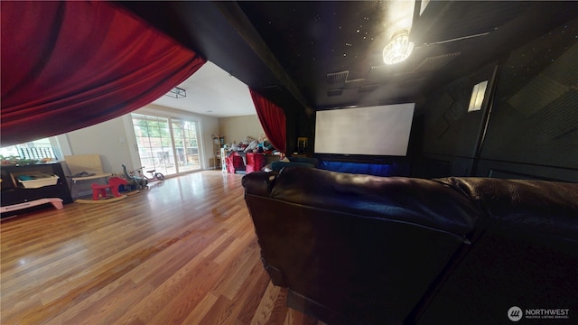 17521 25th Street Ct E, Lake Tapps, WA 98391 - cinema room featuring wood finished floors