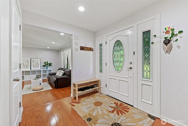 14208 93rd Ave NE, Kirkland, WA 98034 - entrance foyer with light wood finished floors and recessed lighting