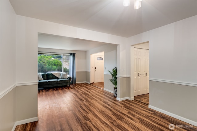 4844 NW Walgren Dr, Silverdale, WA 98383 - empty room with dark wood-style floors and baseboards