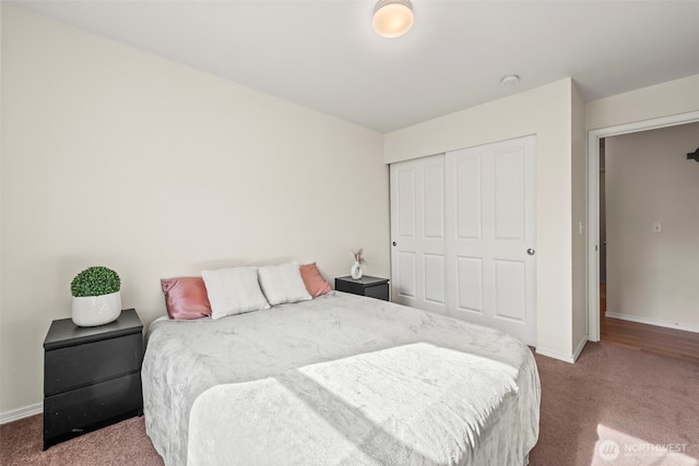 2143 Hammond Ave Unit E10, Dupont, WA 98327 - carpeted bedroom featuring a closet and baseboards