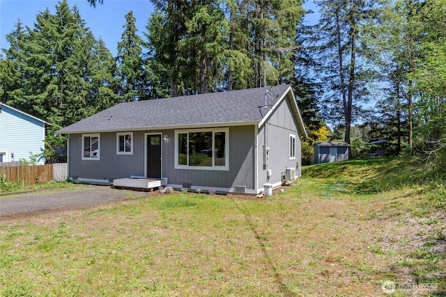 330 E Rd Of Tralee, Shelton, WA 98584 - ranch-style house with roof with shingles and central AC unit
