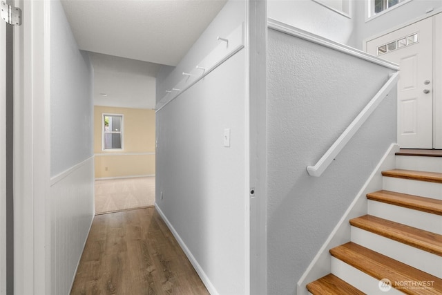 13304 SE 248th Pl, Kent, WA 98042 - corridor featuring stairway and wood finished floors