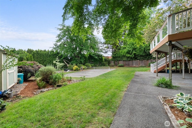 13304 SE 248th Pl, Kent, WA 98042 - view of yard featuring stairs and a tennis court
