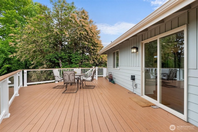 13304 SE 248th Pl, Kent, WA 98042 - wooden deck featuring outdoor dining space