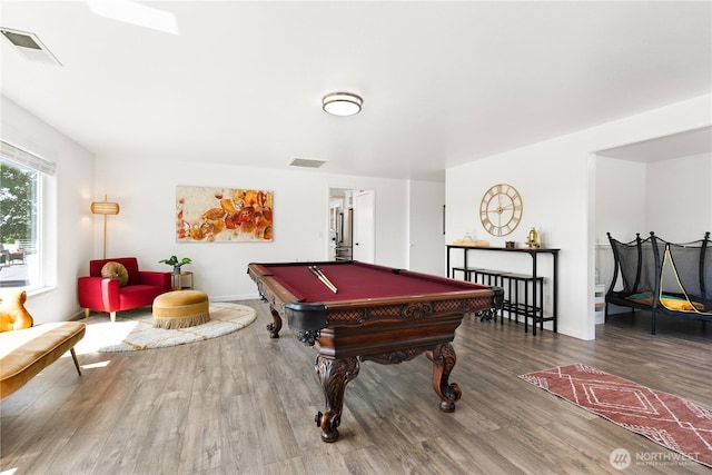 3827 90th Ave E, Edgewood, WA 98371 - rec room with wood finished floors and billiards