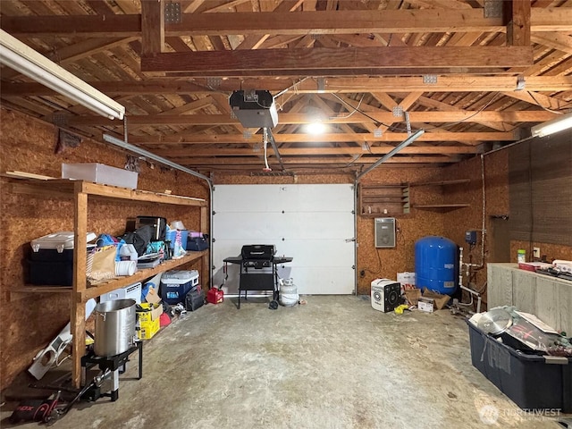 81 Robbins Rd, Sequim, WA 98382 - garage with a garage door opener and electric panel