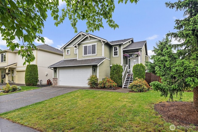 167 Goldmyer Dr, Chehalis, WA 98532 - view of front facade with a garage, driveway, roof with shingles, and stone siding