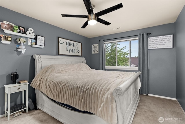 167 Goldmyer Dr, Chehalis, WA 98532 - carpeted bedroom featuring baseboards and ceiling fan