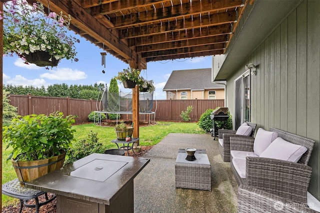 167 Goldmyer Dr, Chehalis, WA 98532 - view of patio / terrace with a trampoline, grilling area, and an outdoor hangout area