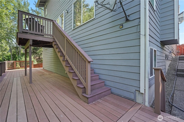 13374 SE 308th Ct, Auburn, WA 98092 - wooden terrace featuring stairs