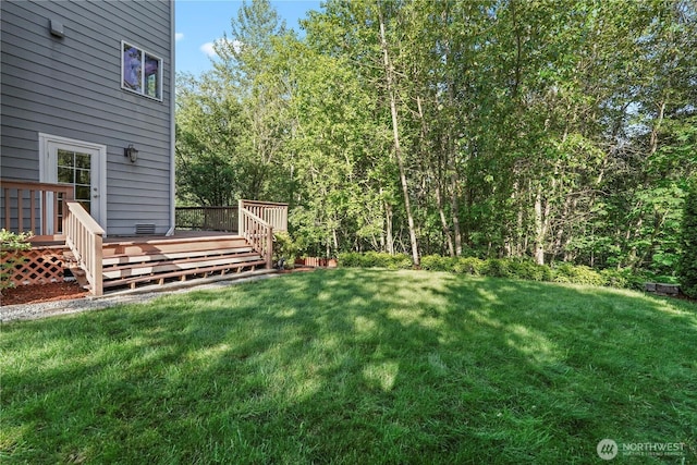 13374 SE 308th Ct, Auburn, WA 98092 - view of green lawn featuring a deck