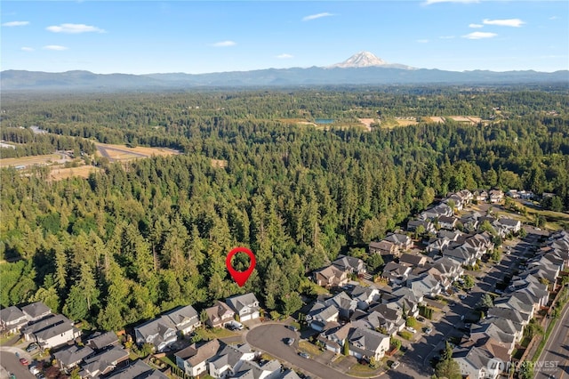 13374 SE 308th Ct, Auburn, WA 98092 - aerial overview of property's location featuring a forest, a mountainous background, and nearby suburban area