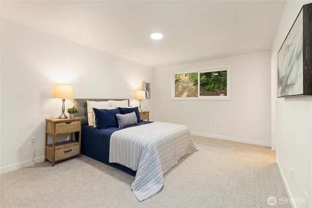 5134 S Wallace St, Seattle, WA 98178 - bedroom featuring light carpet, baseboards, and recessed lighting