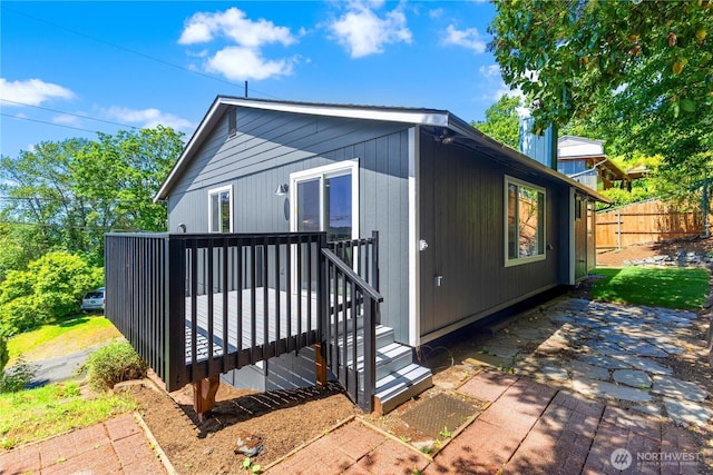 5134 S Wallace St, Seattle, WA 98178 - rear view of property featuring a wooden deck