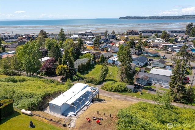 7535 Sunset Dr, Blaine, WA 98230 - aerial perspective of suburban area with a nearby body of water