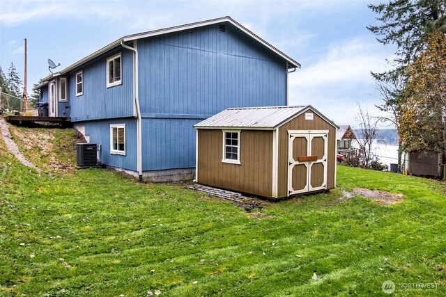 110 E Sea Breeze Dr, Grapeview, WA 98546 - view of shed featuring cooling unit