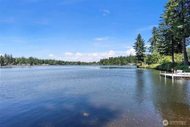 268 Kingsway W, Bremerton, WA 98312 - water view featuring a dock and a heavily wooded area