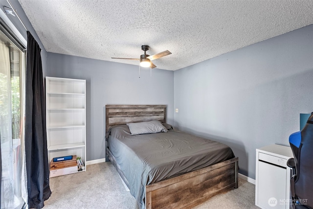 268 Kingsway W, Bremerton, WA 98312 - carpeted bedroom featuring a textured ceiling and ceiling fan