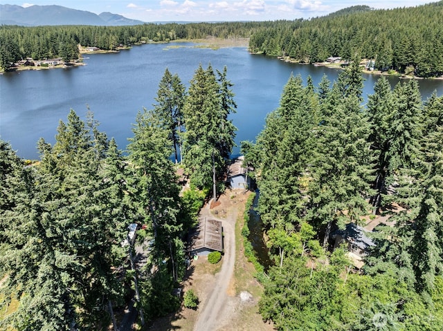 268 Kingsway W, Bremerton, WA 98312 - aerial view of property's location featuring a heavily wooded area and a water and mountain view
