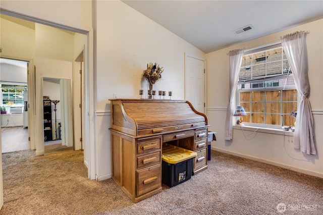 641 3rd Ave S, Kent, WA 98032 - carpeted office space featuring cooling unit, lofted ceiling, and baseboards
