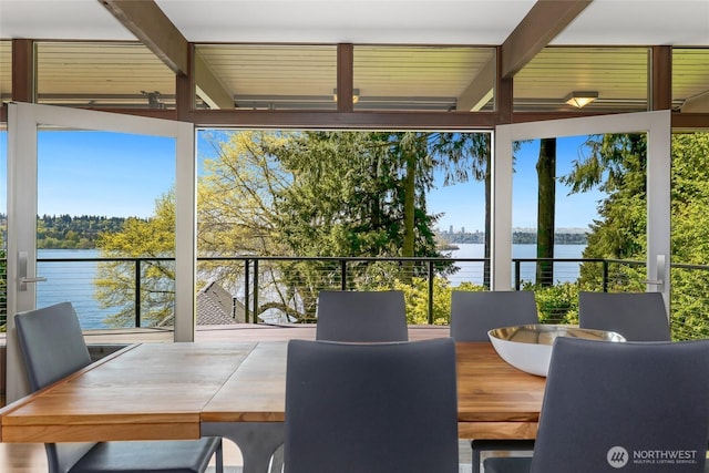 2019 Killarney Way, Bellevue, WA 98004 - sunroom featuring a water view