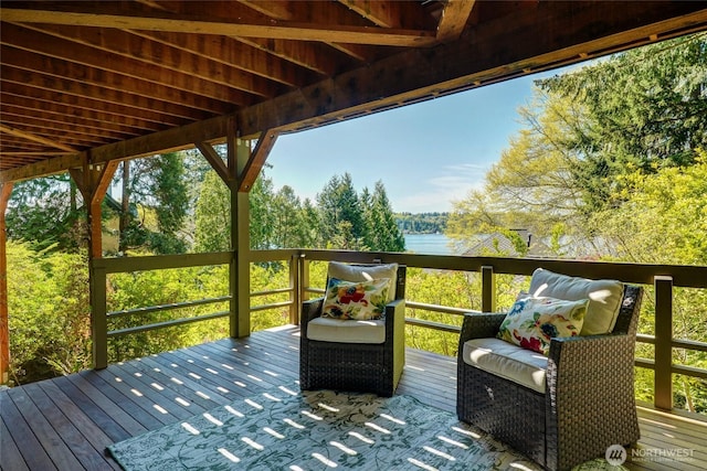 2019 Killarney Way, Bellevue, WA 98004 - wooden terrace featuring a water view