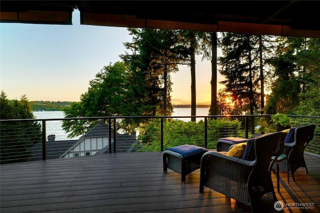 2019 Killarney Way, Bellevue, WA 98004 - wooden terrace with a water view