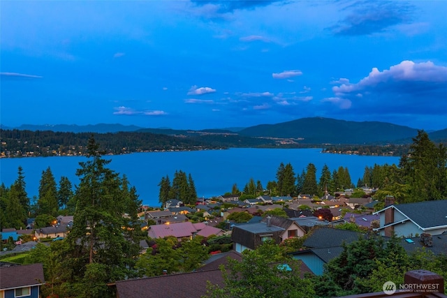 16822 SE 26th St, Bellevue, WA 98008 - aerial view of residential area featuring a water and mountain view