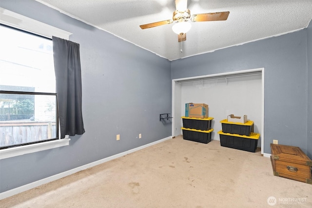 3710 Rucker Ave, Everett, WA 98201 - bedroom with carpet, multiple windows, baseboards, and a textured ceiling