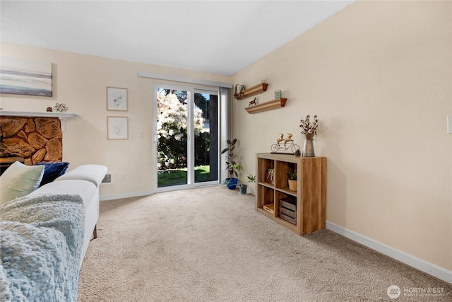 20110 60th Ave W Unit F26, Lynnwood, WA 98036 - carpeted living area featuring baseboards