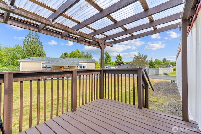 260 Ho Hum Ln, Aberdeen, WA 98520 - wooden deck with a pergola and a yard