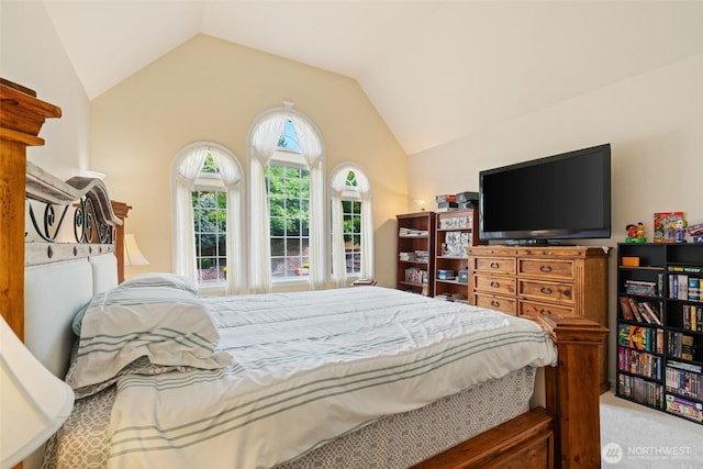 4180 April Dr, Wenatchee, WA 98801 - bedroom with vaulted ceiling and carpet