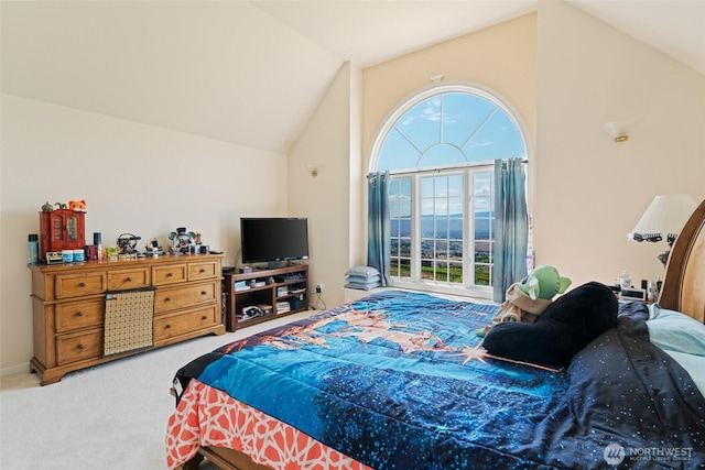 4180 April Dr, Wenatchee, WA 98801 - bedroom featuring vaulted ceiling and carpet