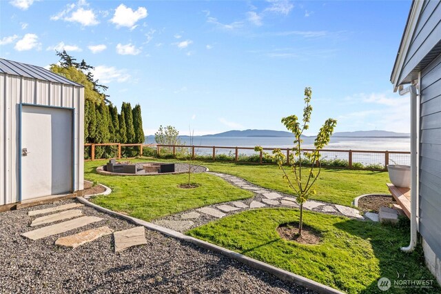 3161 Locust Ave, Bellingham, WA 98225 - view of yard with a water and mountain view