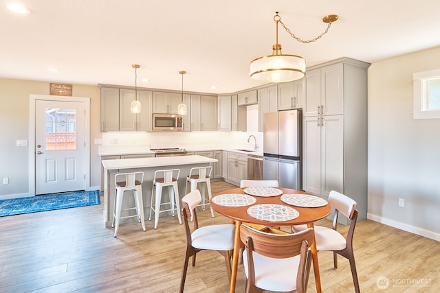 31810 I St, Ocean Park, WA 98640 - dining room with light wood-style flooring and recessed lighting