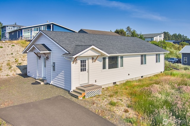 31810 I St, Ocean Park, WA 98640 - view of front of house featuring roof with shingles and crawl space