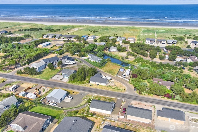 31810 I St, Ocean Park, WA 98640 - aerial view of property and surrounding area featuring waterfront with a beach and nearby suburban area