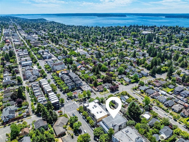 3717 California Ave SW Unit 304, Seattle, WA 98116 - aerial perspective of suburban area featuring a nearby body of water