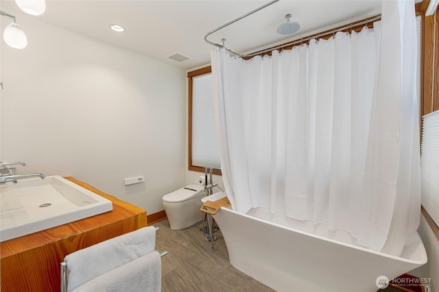 815 Carefree Way, Friday Harbor, WA 98250 - full bath with vanity and recessed lighting