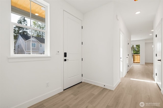 20620 97th Avenue St E Unit 16, Graham, WA 98338 - entrance foyer featuring light wood-style flooring, baseboards, and recessed lighting