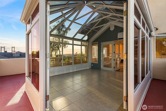 1550 N Narrows Dr, Tacoma, WA 98406 - unfurnished sunroom with lofted ceiling