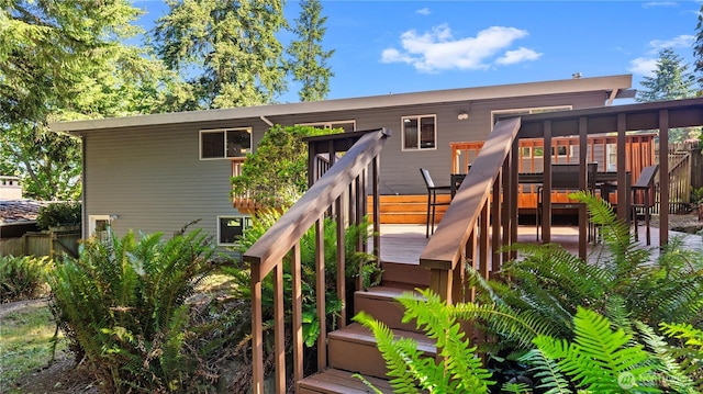9824 NE 139th St, Kirkland, WA 98034 - wooden deck featuring stairway